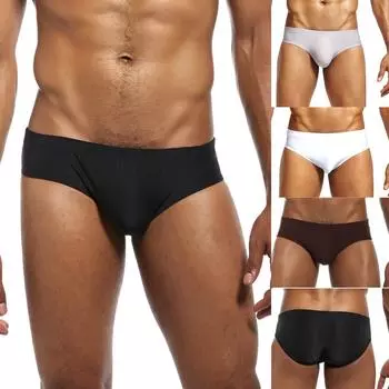 Мужское новое модное нижнее белье из ледяного шелка с низкой талией, сексуальное удобное нижнее белье S