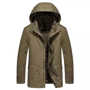 Мужское новое пальто из хлопка большого размера, свободная утолщенная хлопковая куртка, зимнее мужское толстое цельное пальто из хлопка L