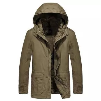 Мужское новое пальто из хлопка большого размера, свободная утолщенная хлопковая куртка, зимнее мужское толстое цельное пальто из хлопка L