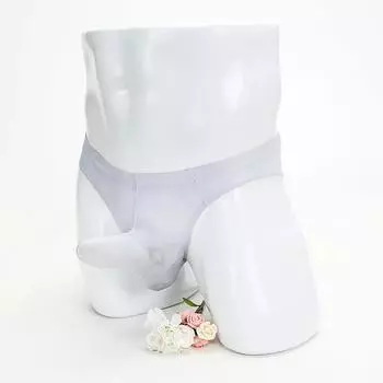 Мужское новое сексуальное дышащее нижнее белье с ледяной резьбой и носом слона L