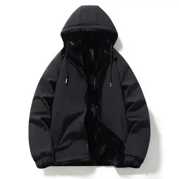 Мужское новое толстое теплое пальто с хлопковой подкладкой, зимнее двустороннее замшевое пальто для пар M розовый