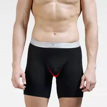 Мужское обтягивающее длинное спортивное нижнее белье с буквенным принтом, шорты со средней посадкой, трусы, U-выпуклые длинные трусы XL королевский синий