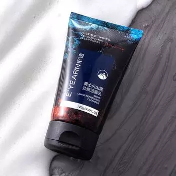 Мужское очищающее средство для лица, не содержащее мыла, контроль жирности, нежная очистка, натуральный мужской уход за кожей, аминокислоты, вулканическая грязь, средство для умывания лица для мужчин As the picture