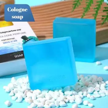 Мужское одеколонное мыло с пенящейся сеткой Мыло ручной работы Мыло против угрей Масло для контроля жирности пор Масло для удаления черных точек Мягкое очищающее мыло ручной работы