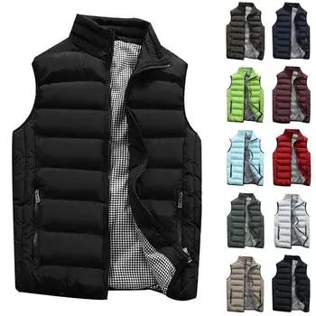 Мужское осенне-зимнее пальто, хлопковый жилет с подкладкой, теплый толстый жилет с капюшоном, топы, куртка XL армия зеленый