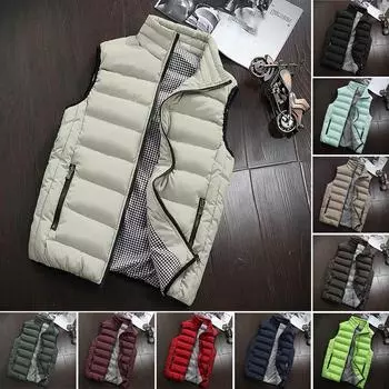 Мужское осенне-зимнее пальто, хлопковый жилет с подкладкой, теплый толстый жилет с капюшоном, топы, куртка XL