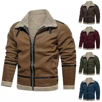 Мужское осенне-зимнее винтажное пальто с отложным воротником, однотонное пальто из искусственной кожи, верх XXXXXL зелёный