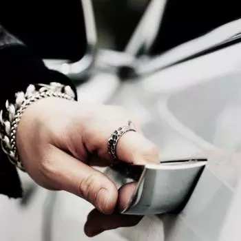 Мужское открытое кольцо с прозрачной текстурой и трещинами, ювелирные аксессуары, темперамент, ретро-кольцо на палец, ювелирные изделия