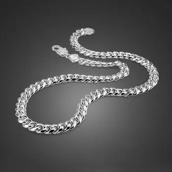 Мужское ожерелье-цепочка в стиле хип-хоп с толстым платиновым покрытием, европейские и американские геометрические украшения 8MM51CM