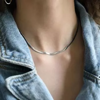 Мужское ожерелье цвета крутой панк с высоким блеском полированный подарок гипоаллергенный крутой змеиной кости