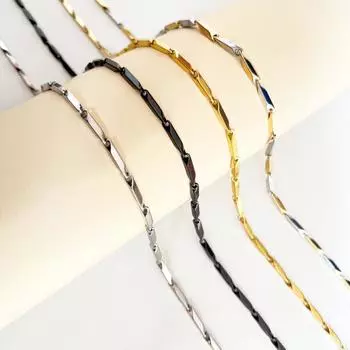 Мужское ожерелье из нержавеющей стали и титана с бриллиантовой подвеской и цепочкой из семян Custom lengths available, contact customer service