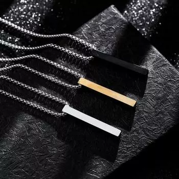 Мужское ожерелье из нержавеющей стали, однотонная цепочка, мужской кулон, подарок серебряный