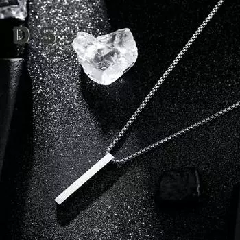 Мужское ожерелье из нержавеющей стали, однотонная цепочка, легкий мужской кулон, подарок серебряный