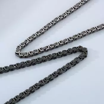 Мужское ожерелье из нержавеющей стали шириной 8 мм и длиной 60 см с витыми звеньями, классическое мужское украшение на шею, в наличии 4 цвета 60CM серебряный