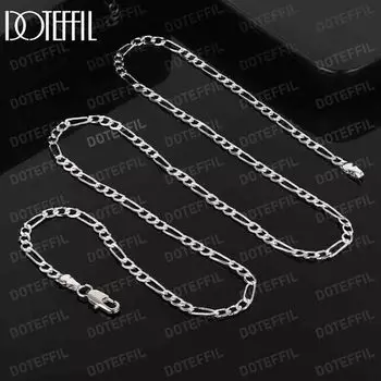 Мужское ожерелье из стерлингового серебра 925 пробы 4 мм, модные свадебные украшения 40CM