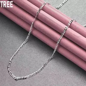 Мужское ожерелье из стерлингового серебра 925 пробы 4 мм, модные свадебные украшения 40CM