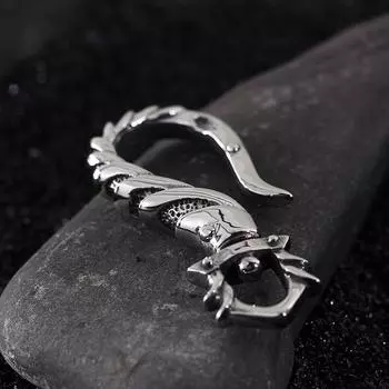 Мужское ожерелье-кулон из титановой стали в стиле ретро с рыболовным крючком