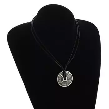 Мужское ожерелье с подвеской в виде фитнеса, винтажного индивидуального стиля, тяжелая атлетика, ювелирные изделия, брелок с подвеской в виде гантели, сплава, штанги, подвески с искусственной кожей