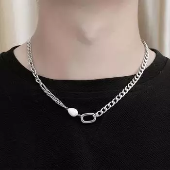 Мужское ожерелье в стиле хип-хоп, модная ниша из титановой стали, кубинская цепочка на ключицы