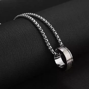 Мужское ожерелье женское ожерелье кольцо ожерелье мода хип-хоп кулон ночной клуб дискотека ювелирные изделия свитер даже серебряный