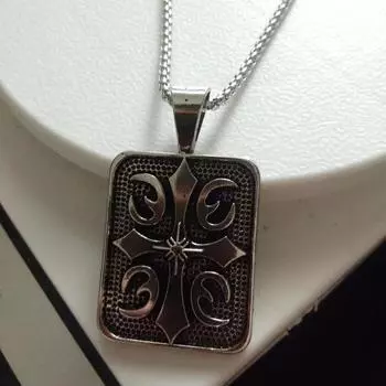 Мужское ожерелье, женское ожерелье с крестом, модная ювелирная подвеска серебряный