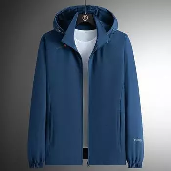 Мужское пальто большого размера, осенне-зимний уличный альпинистский костюм, водонепроницаемая ветрозащитная теплая куртка, куртка L темно-синий