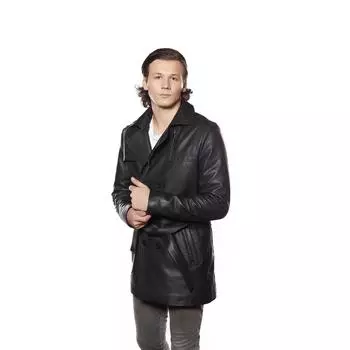 Мужское пальто из натуральной кожи Deriza