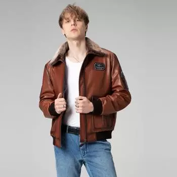 Мужское пальто из натуральной кожи, мужское пальто