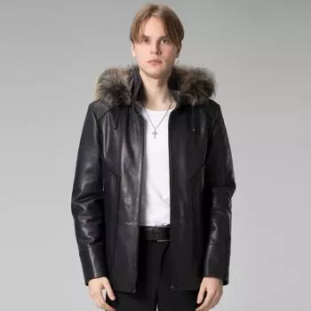 Мужское пальто из натуральной кожи, мужское пальто