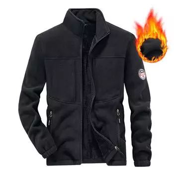 Мужское пальто из овечьей шерсти с утолщенным флисом, флисовая куртка-кардиган, флис для активного отдыха XXXXXL