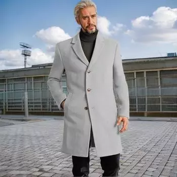 Мужское пальто, куртка с разноцветной шерстяной подкладкой M