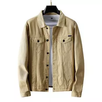 Мужское пальто на весну и осень, корейская версия джинсовой одежды, повседневная осенняя куртка M