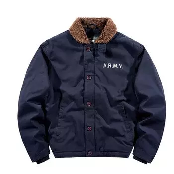 Мужское пальто с хлопковой подкладкой, зимняя приталенная куртка из овечьей шерсти, утепленная и набитая хлопком куртка M хаки