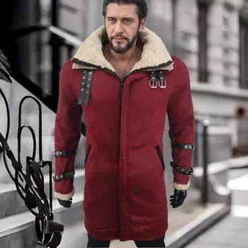 Мужское пальто Утолщенное пальто M чёрный