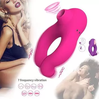 Мужское перезаряжаемое кольцо для пениса, вибратор, кольца для члена, присоска для клитора, стимулятор клитора, задержка эякуляции, увеличитель члена, кольцо, секс-игрушки