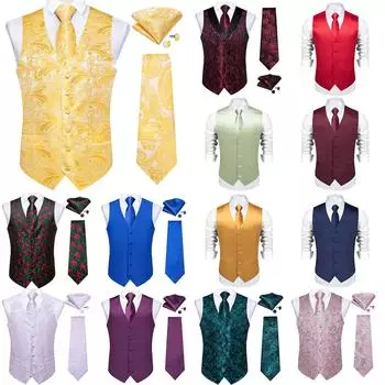 Мужское платье, жилет, костюм, галстук, носовой платок, Рождественский жилет, Пейсли, Снеговик, Рождественская часть 2XL