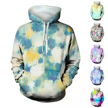 Мужское плюшевое теплое пальто с принтом, флисовый свитер, повседневное пальто, свитер с карманами, осенне-зимнее пальто L синий