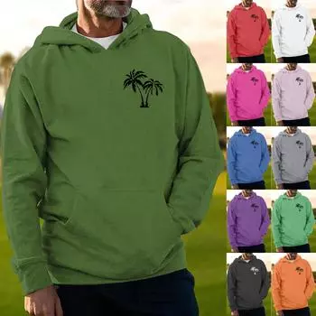 Мужское плюшевое теплое пальто с принтом, флисовый свитер, повседневное пальто, свитер с карманами, осенне-зимнее пальто L чёрный