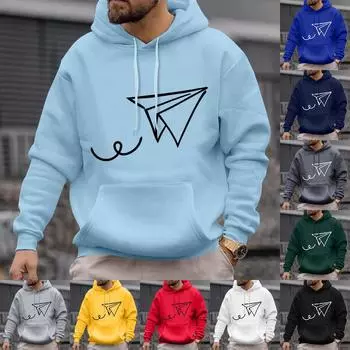 Мужское плюшевое теплое пальто с принтом, флисовый свитер, повседневное пальто, свитер с карманами, осенне-зимнее пальто L