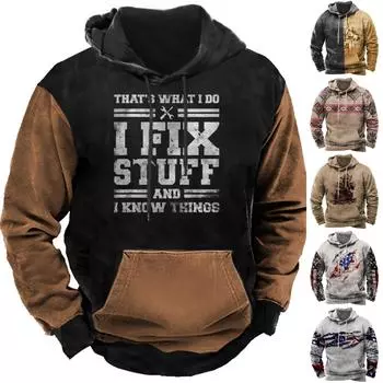 Мужское плюшевое теплое пальто с принтом, флисовый свитер, повседневное пальто, свитер с карманами, осенне-зимнее пальто XXL