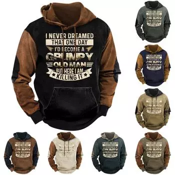 Мужское плюшевое теплое пальто с принтом, флисовый свитер, повседневное пальто, свитер с карманами, осенне-зимнее пальто L бежевый