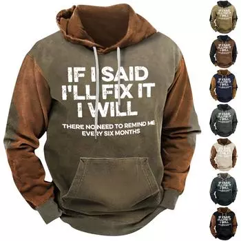 Мужское плюшевое теплое пальто с принтом, флисовый свитер, повседневное пальто, свитер с карманами, осенне-зимнее пальто L чёрный