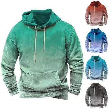 Мужское плюшевое теплое пальто с принтом, флисовый свитер, повседневное пальто, свитер с карманами, осенне-зимнее пальто L чёрный