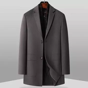 Мужское повседневное пальто с шарфом, новое осенне-зимнее пальто M