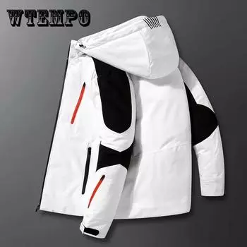 Мужское пуховое пальто с капюшоном, зимнее толстое теплое пальто, качественная белая утиная пуховая куртка, парка бренда Tide 4XL белый