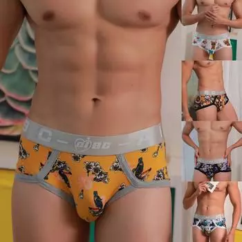 Мужское сексуальное нижнее белье, цветные шорты, трусы с выпуклым мешочком XXL