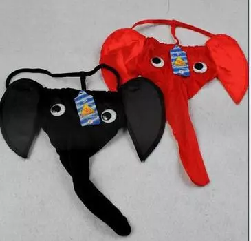 Мужское сексуальное нижнее белье/нижнее белье с леопардовым принтом и рисунком слона/стринги/мужское нижнее белье/футболки 3048 One Size