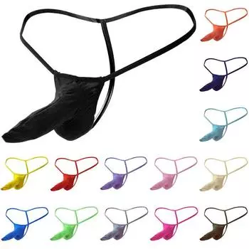 Мужское сексуальное нижнее белье, однотонные стринги, мужские трусы, трусы