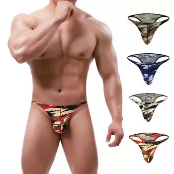 Мужское сексуальное нижнее белье с низкой талией, трусы-стринги, мягкие трусы, трусики S
