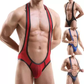 Мужское сексуальное нижнее белье, сетчатое дышащее комфортное сексуальное нижнее белье M